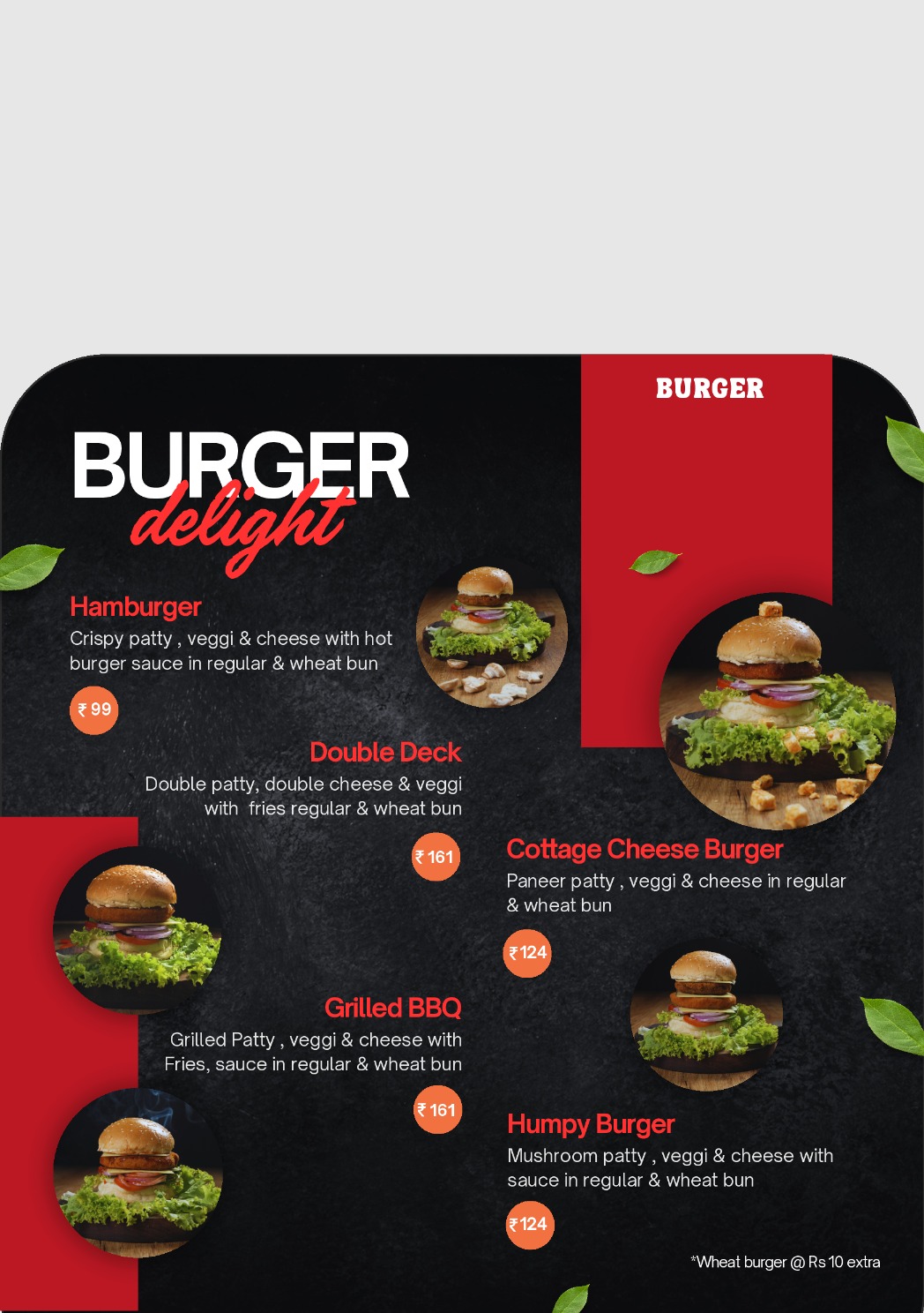 Dine-In Menu